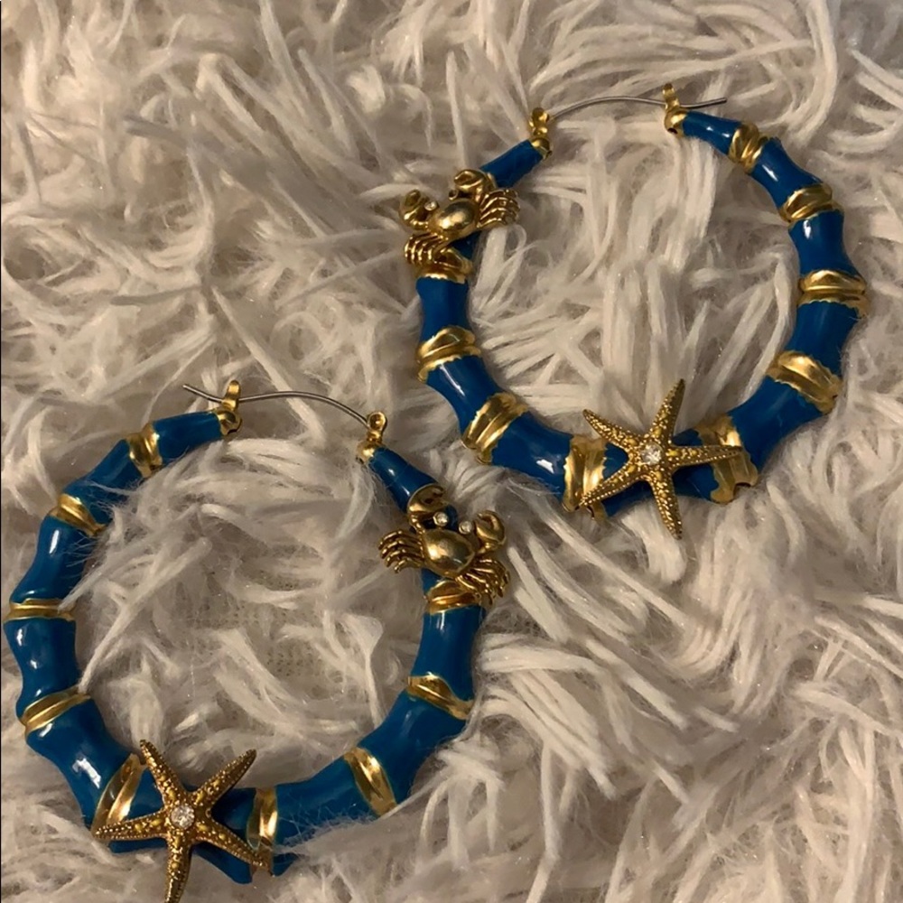 Beach hoop earrings.